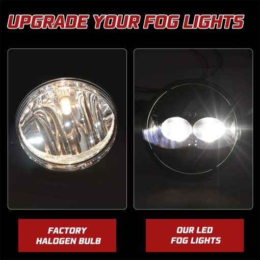 Luces LED BUNKER INDUST para GMC Sierra 1500/2500HD 3500HD 2007-2013/2007-2014, Kit de lamparas de niebla del parachoques de repuesto - Imagen 2