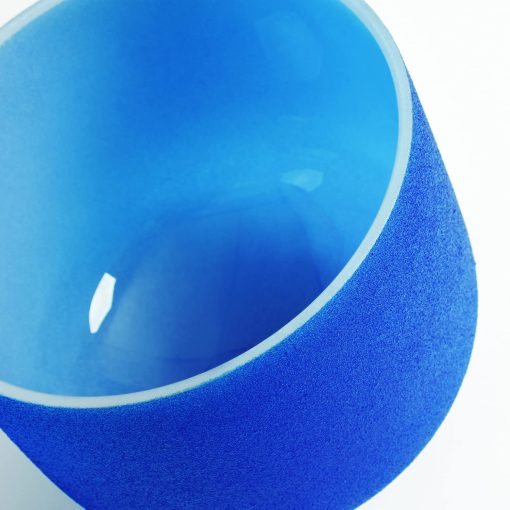 Tazon de cristal cantante de cuarzo esmerilado azul para el chakra de garganta de la nota G TERRITORY de 8 pulgadas - Imagen 3