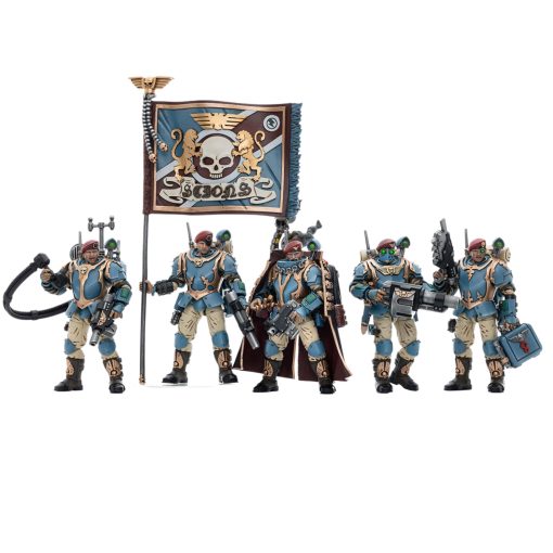Figura de Accion de Warhammer 40,000 Astra Militarum Tempestus Scions Command Squad 55th Kappic Eagles de JOYTOY 1/18 (Set de 5 Figuras)