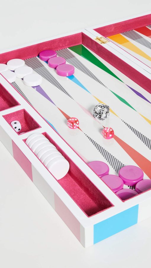 Juego de Backgammon de Ajedrez Arcoiris Jonathan Adler, Multi, Talla unica - Imagen 2