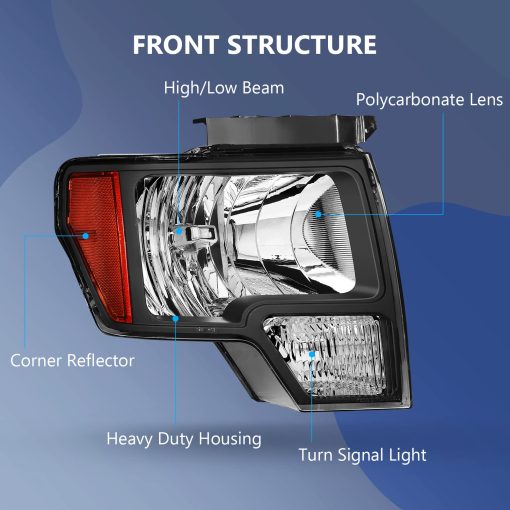 Conjunto de Faros ECCPP Para Ford F-150 2009-2014 Lado del Conductor y del Pasajero - Imagen 2