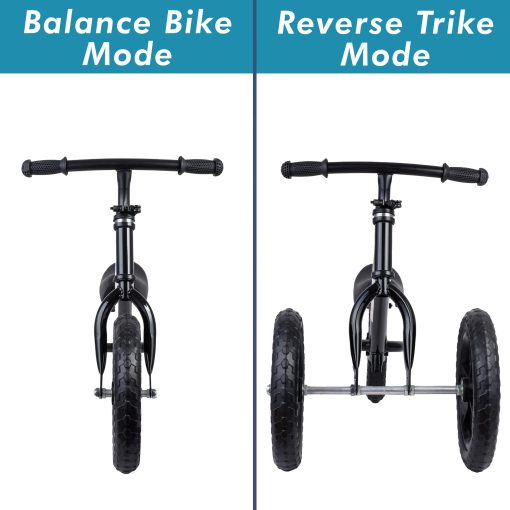 Triciclos Kaufman sin Pedales para Ninos de 1-3 Anos - 2 en 1 Triciclo y Bicicleta de Equilibrio para Ninos Pequenos - Triciclo de Aprendizaje para Interiores y Exteriores - Negro - Imagen 7