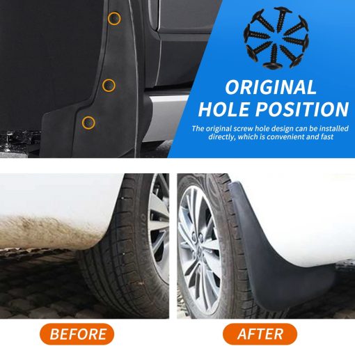 Actkill A Medida para Barro Guardabarros Porsche Macan 2015-2022 Guardabarros de Salpicaduras Delanteros y Traseros Juego de 4 Piezas - Imagen 4
