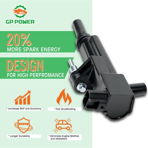 Bobinas de Encendido GP POWER 5149049AB UF601 5C1706 C1649 Juego de 8 Compatible con Jeep Grand Cherokee Commander Chrysler Aspen Dodge Dakota Durango Ram 1500 Truck Ram 1500 Dakota 4.7 V8 - Imagen 2