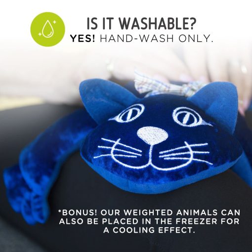 Peluche con peso manimo de un Gato para Ninos y Adultos - Almohada Sensorial con peso para el regazo - Juguete Almohada de Alivio del Estres para Hombros, Pecho, Espalda y Piernas - Perfecto para Hogar, Escuelas, Jardin de Infantes, Guarderia - Imagen 7