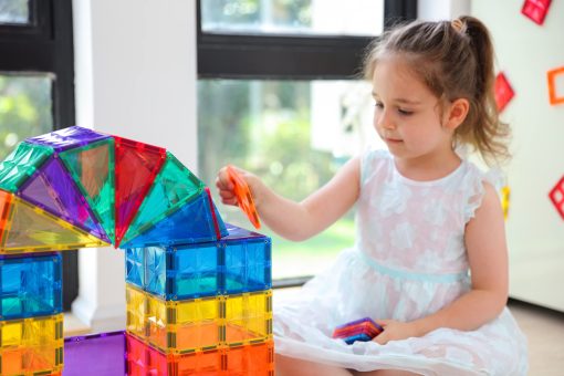 MEGAGONTILES 110PCS Premium Magnetic Tiles| Magnet Tiles| STEM AUTENTICADOS| Bloques Magneticos| Conjunto de Azulejos Magneticos| Juguetes Magneticos| Bloques de Construccion Magneticos| Juguetes de Azulejos Magneticos Ninos Ninas Edad 3 4 5 6 7 8 - Imagen 5