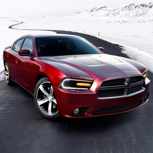 Faros del proyector LED VLAND para Dodge Charger 2011-2014 con lente de doble haz, senales de giro secuenciales, (no sirven para Dodge Charger SE 2012) - Imagen 8