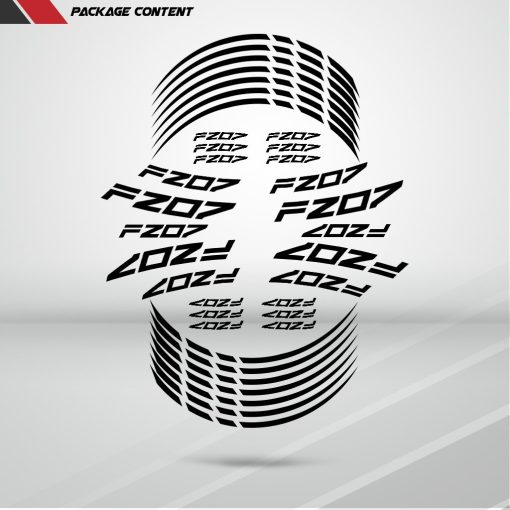 Calcomania Adhesiva de Rueda de Llanta de Motocicleta Roja Brillante Compatible Con Yamaha FZ07 - Imagen 3
