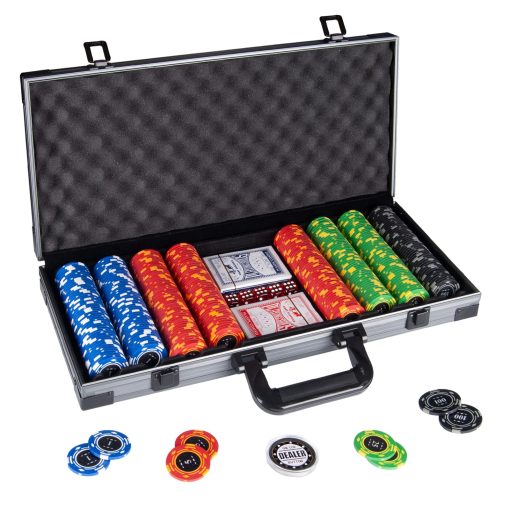 Fichas de Poker de Arcilla Comie, Set de 400PCS con Maletin de Viaje de Lujo, Fichas Numeradas, Poker para Texas Holdem Blackjack Juegos de Azar