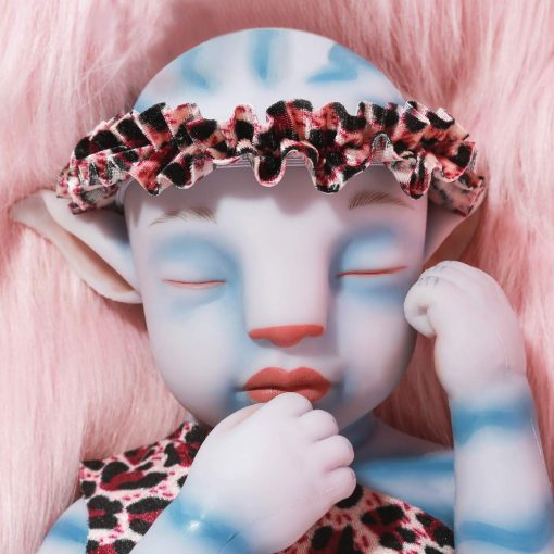 Muneca de bebe de silicona completa Vollence de 20 pulgadas estilo Avatar, no munecas de vinilo, muneca de bebe renacida real, muneca de bebe de silicona realista que parece real - Nina - Imagen 2