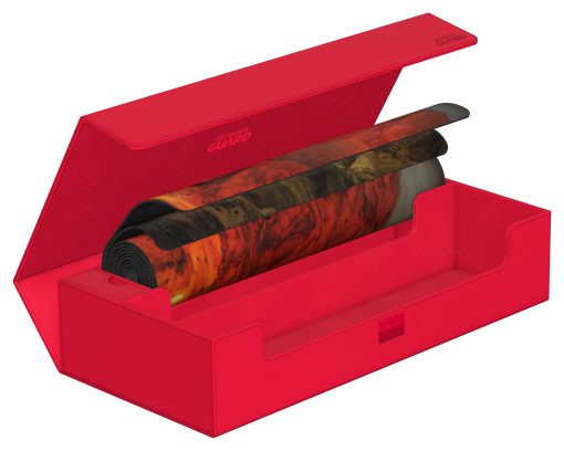 Ultimate Guard Superhive 550+, Estuche para 550 Tarjetas de TCG con Doble Funda, Rojo, Compatible con Boulders, Cierre Magnetico y Forro de Microfibra Interno - Imagen 8