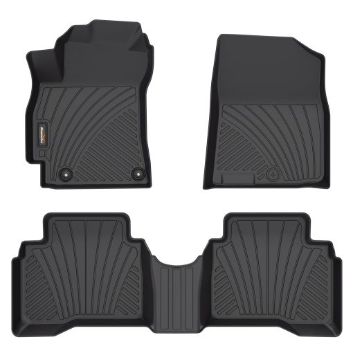Tapetes para piso de automovil todo clima Binmotor para Kia K5 2021-2025 (solo modelos de traccion delantera) EX, LX, LXS, GT, GT-Line, conjunto de 1ra y 2da fila, alfombrillas para piso de automovil gruesas a medida para Hyundai Sonata 2020-2024