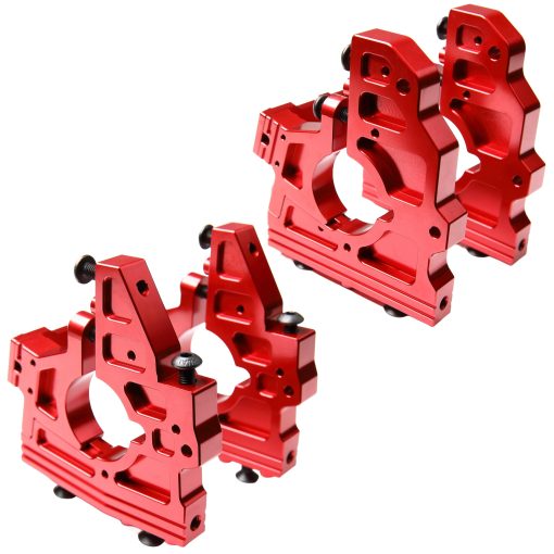 Set de Soporte de Diferencial Central Delantero y Trasero de Metal CNC de GTBRacing para Coche RC 1/5 Losi DBXL DBXL-E 1.0/2.0 Pieza de Actualizacion (Rojo Delantero+Trasero) - Imagen 2