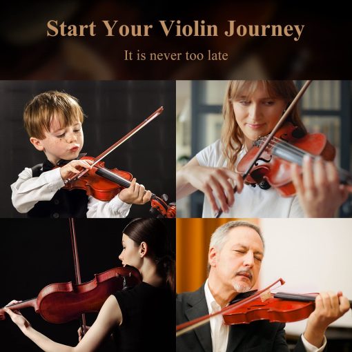 Violin Eastar de 3/4 para Principiantes, Kit de Violines para Estudiantes, Viola con Estuche Rigido, Resina, Reposacabezas, Arco y Cuerdas Extra (Guia de Dedo Impresa en el Diapason) - Imagen 3