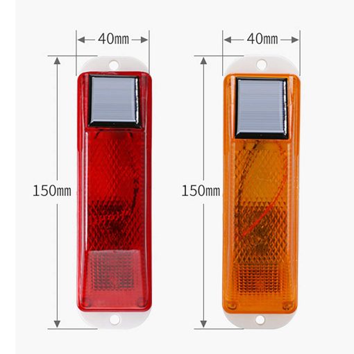 Luz de Advertencia Estroboscopica Solar LED Solar Parpadeante Senal de Seguridad de Construccion Vial Carteles de Seguridad de Construccion Barricada de Trafico Flash Automatico Lampara de Senalizacion de Vehiculos - Encendido Automatico (Amarillo-12 Paquete) - Imagen 2