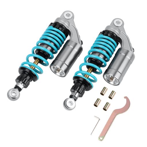 2PCS Amortiguadores Traseros de Motocicleta Universales de 11 Pulgadas 280mm Compatible con Honda CB Yamaha Gokart (Azul)