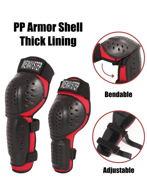 Equipo de Proteccion para Motocross para Ninos, Armadura de Motocicleta, Protector de Pecho, Chaleco de Armadura de Cuerpo de Motocicleta con Protectores de Codo y Rodilla (Negro) - Imagen 5