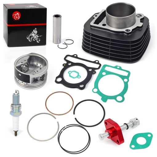 Kit de reconstruccion de extremo superior del motor 348cc de piston de cilindro de 83 mm MOTO1988 para YAMAHA Warrior 350 Raptor 350 Grizzly 350 Big Bear 350 Bruin 350 Wolverine 350 Moto 4 1987-2011 (negro)