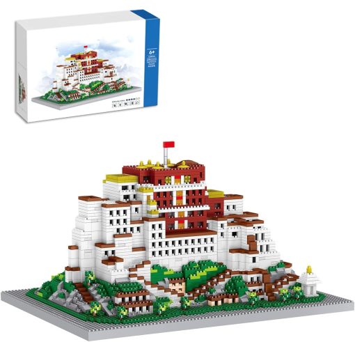 Set de Bloques de Construccion de la Famosa Arquitectura del Palacio de Potala del Mundo, 2782 PCS Kit de Construccion de Modelo de Arquitectura, Mini Ladrillos MOC Juguete Educativo Regalo para Ninos y Adultos