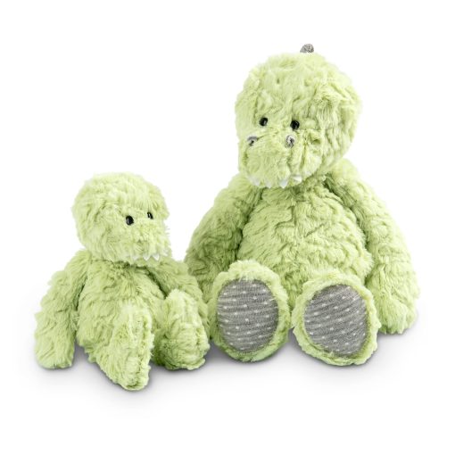 DEMDACO Dinosaur Mom and Baby 8.5 Pulgadas Verde y Gris Peluche de Ninos de Poliester - Imagen 2