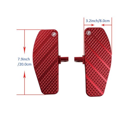 POWERJAMES Mini Pedal de pie largo de 7.9 pulgadas en rojo para Harley Davidson 2017-Antes de Steet Bob Low Rider, Springer Softail, modelos FX Dyna, Softail (Pequeno rojo) - Imagen 2
