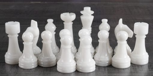 Piezas de Ajedrez de Marmol Radicaln Oceanic y Blanco de 3.5 Pulgadas Rey Figuras Hechas a Mano 32 Piezas de Ajedrez - Adecuadas para Juego de Ajedrez de 16-20 Pulgadas - Juegos de Mesa - Imagen 2