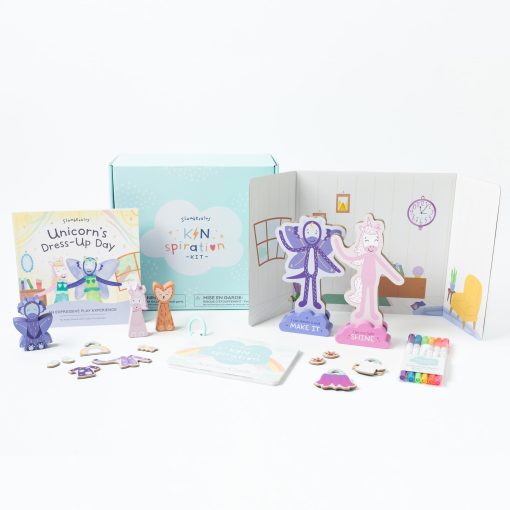 Slumberkins Kinspiration Kit - Juego Expresivo con Unicornio y Dragon, Incluye Tarjetas de Actividades, Juego y Libro para Vestir al Unicornio - Fomenta la Creatividad y el Juego Sensorial - Imagen 8