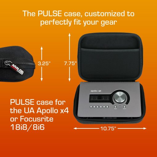 Estuche rigido compacto PULSE personalizado para Universal Audio Apollo x4 / Focusrite 18i8 / 8i6 - Solucion ideal para viajes - Imagen 5
