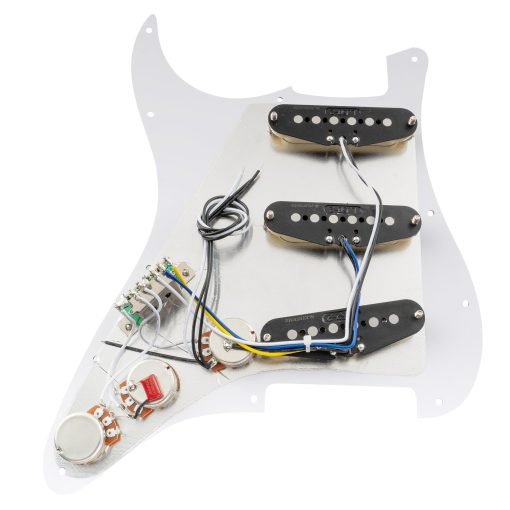 Pickguard cargado Musiclily Pro SE Pre-wired SSS para guitarra con pastillas de bobina simple Alnico 5 escalonadas para guitarra electrica estilo Strat ST, 4 capas de concha de tortuga - Imagen 5