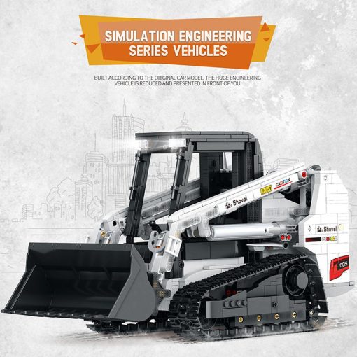 Set de bloques de construccion de tecnologia YILETKC, vehiculo de carga RC de 2.4G/APP Steer Loader juguetes de construccion con motor, regalo de juguete de construccion de cargador de orugas para adultos y adolescentes - 1366 piezas - Imagen 3