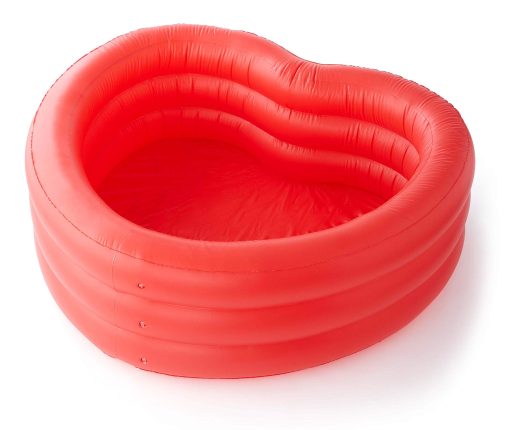 Piscina Inflable en Forma de Corazon Rojo Ban.do, Piscina Grande para 2-3 Adultos