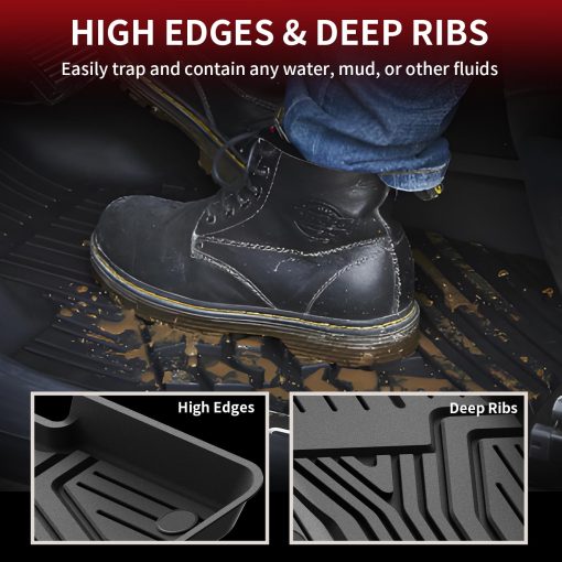 Tapetes LASFIT para Honda CR-V/CRV Modelo Hibrido 2017-2022, Proteccion Todo Clima, Revestimientos de Coche TPE, Juego de 1ra y 2da Fila - Imagen 3