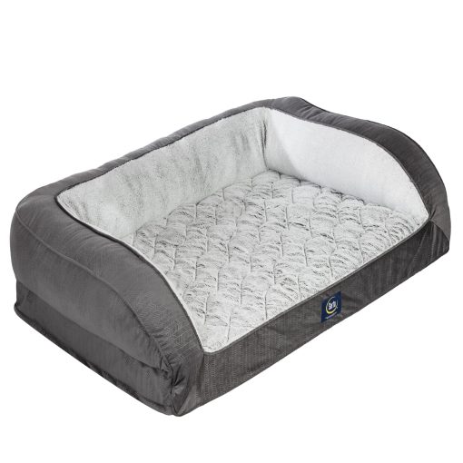 Cama para Perros Serta Ortopedica con Cojin Acolchado - Gris Pizarra (Grande)