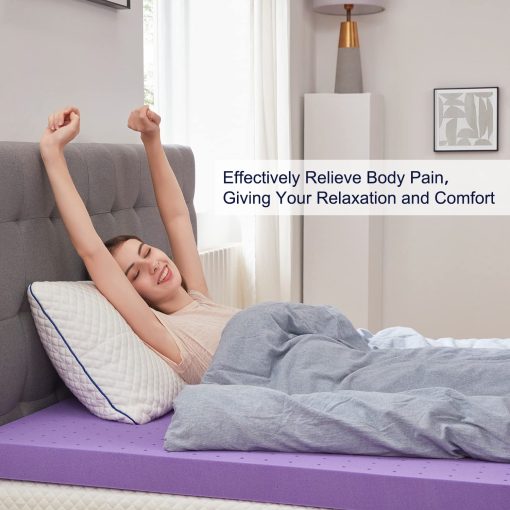 SINWEEK Colchon Superior de Espuma viscoelastica de Gel de 4 Pulgadas, Suave y Ventilado, Almohadilla de Colchon, Tamano Twin XL, Certificado por CertiPUR-US - Imagen 7