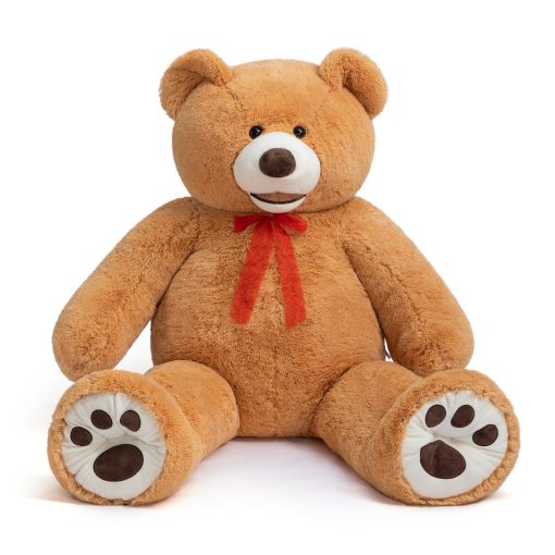 HollyHOME 6ft Oso De Peluche Gigante Oso De Peluche Animal De Peluche con Patas Bordadas Juguete de Regalo de San Valentin para Novia Ninos 72 pulgadas Marron