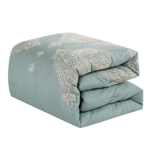 Juego de Comforter de Felpa Teal de 7 Piezas ESCA - Tamano Queen - Imagen 4