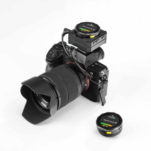 Saramonic Blink Me B2 | Sistema de Microfono Inalambrico Inteligente de 2 Personas con Pantalla Tactil, Transmisores Personalizables y Grabacion - Imagen 3