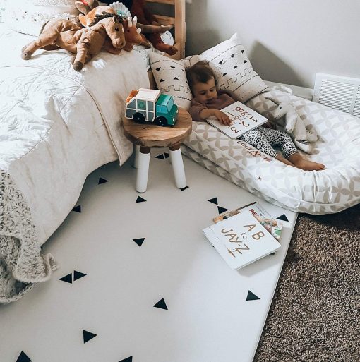 LITTLE Bot Ofie Mat, Alfombrilla de Juego de Espuma Reversible para Bebes, Impermeable, 6.5 ft x 4.5 ft, Duradera y No Toxica (Linea Zen, Grande) - Imagen 7