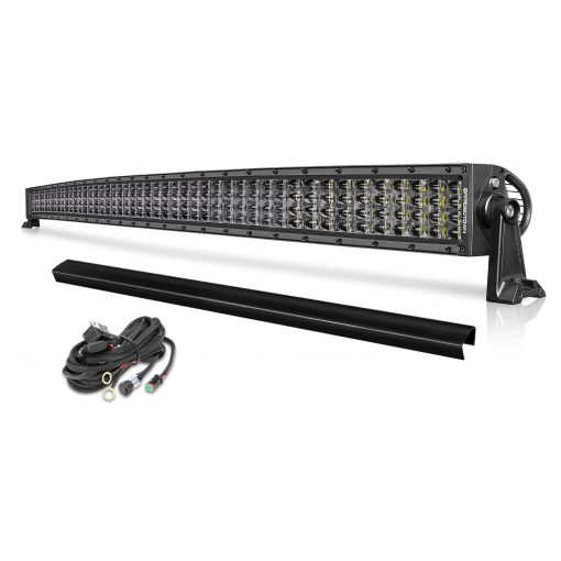 50 pulgadas Barra de Luz Curva, OFFROADTOWN 768W Luces LED Off Road Quad Row Combo de Luz de Conduccion Luz Curva para Camioneta Pickup SUV Jeep Bronco Honda Toyota Can-Am