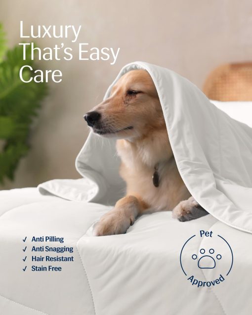 Edredon REFRESH Evercool, para cama individual/doble, manta para dormir caliente, ropa de cama para todas las estaciones para mantenerte fresco durante los sudores nocturnos, manta ligera y transpirable, 68 "x90" pulgadas, Blanco artico - Imagen 5