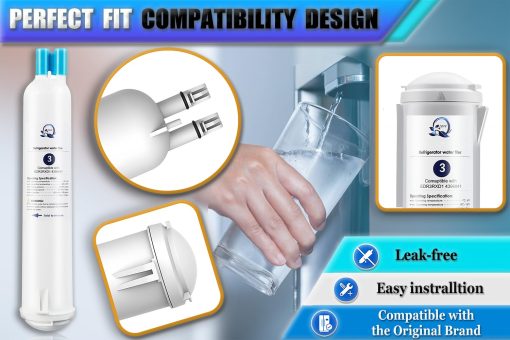 4396841 FILTRO 3 Tapa de Filtro de Agua de Repuesto Compatible para Refrigerador DR3R D14396841 Modelos de Filt?r3 (3 Piezas) - Imagen 5