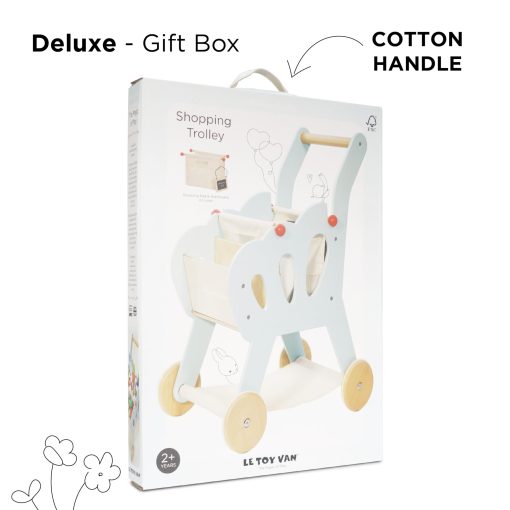 Le Toy Van - Carrito de Compras de Juguete de Madera Educativo para Juego de Roles de Tienda de Alimentos | Juego de Supermercado de Pretendencia para Niños y Niñas - para Edades 3+ - Imagen 7