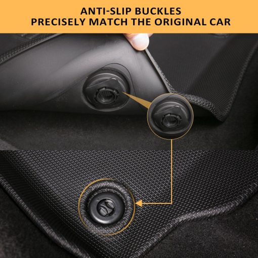 Juego de tapetes y protector de carga GINOWY para Honda HR-V Hybrid 2023 2024 2025, Proteccion para Todas las Condiciones Tapetes de Coche HRV, Tapete Impermeable HRV 2023, Tapete Antideslizante para Maletero, Negro - Imagen 5