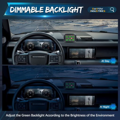 Panel de interruptores de 6 vias, SWATOW INDUSTRIES Switch Pods Caja de rele de circuito automatico atenuable con modos momentaneos para camioneta, Jeep, camioneta, SUV, UTV, marina - Imagen 6