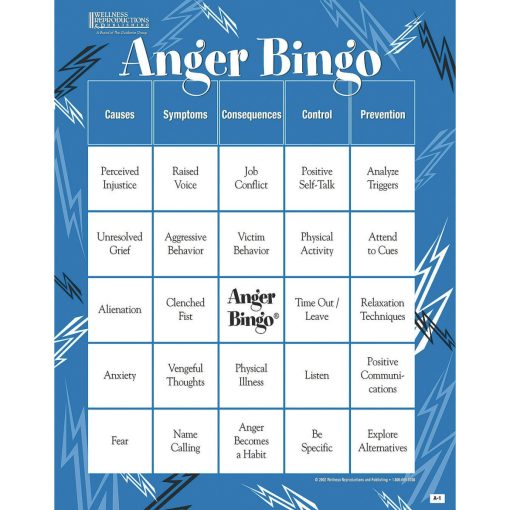 Bingo de Prevencion de la Ira para Adultos