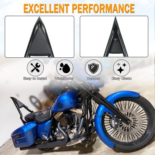26" Sissy Bar Negro de Altura, Respaldo de Pasajero Desmontable Compatible con Harley Davidson Touring Models 2009-2023 Street Glide Road Glide Electra Glide Road King - Imagen 4