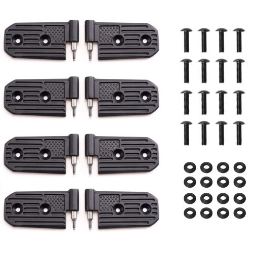 Kit de Bisagra de Puerta BESTAOO para Jeep Wrangler JL JLU & Gladiator JT Unlimited Rubicon Sahara Sports 2018-2024, Aleacion de Aluminio, Negro, 8 Piezas - Imagen 5