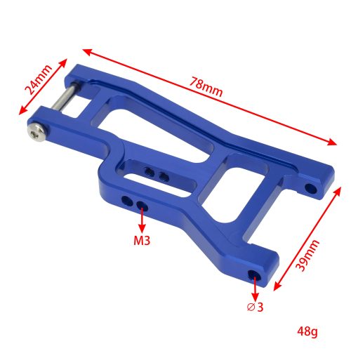 Brazo de suspension delantero y trasero de aleacion A-arm para Traxxas Drag Slash 1967 Piezas de actualizacion Bandit VXL Upgrades (Azul Oscuro) - Imagen 3