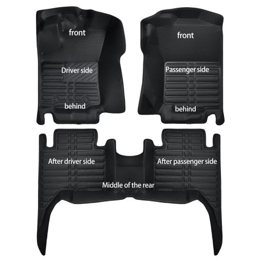 Tapetes para Piso de Auto Todo Clima Accesorios Interiores de Auto Moldeado Integrado Impermeables y Resistente al Desgaste para Toyota Tacoma 2018-2023 - Imagen 5