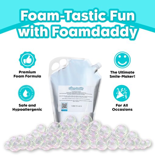 Solucion de Gel para Maquina de Espuma Foam Daddy - Recarga Profesional de Maquina de Espuma de Super Apilamiento, 10 Rondas, Liquido de Maquina de Espuma que Produce 400 Galones de Diversion en Fiesta de Espuma! - 1 Galon - Imagen 3